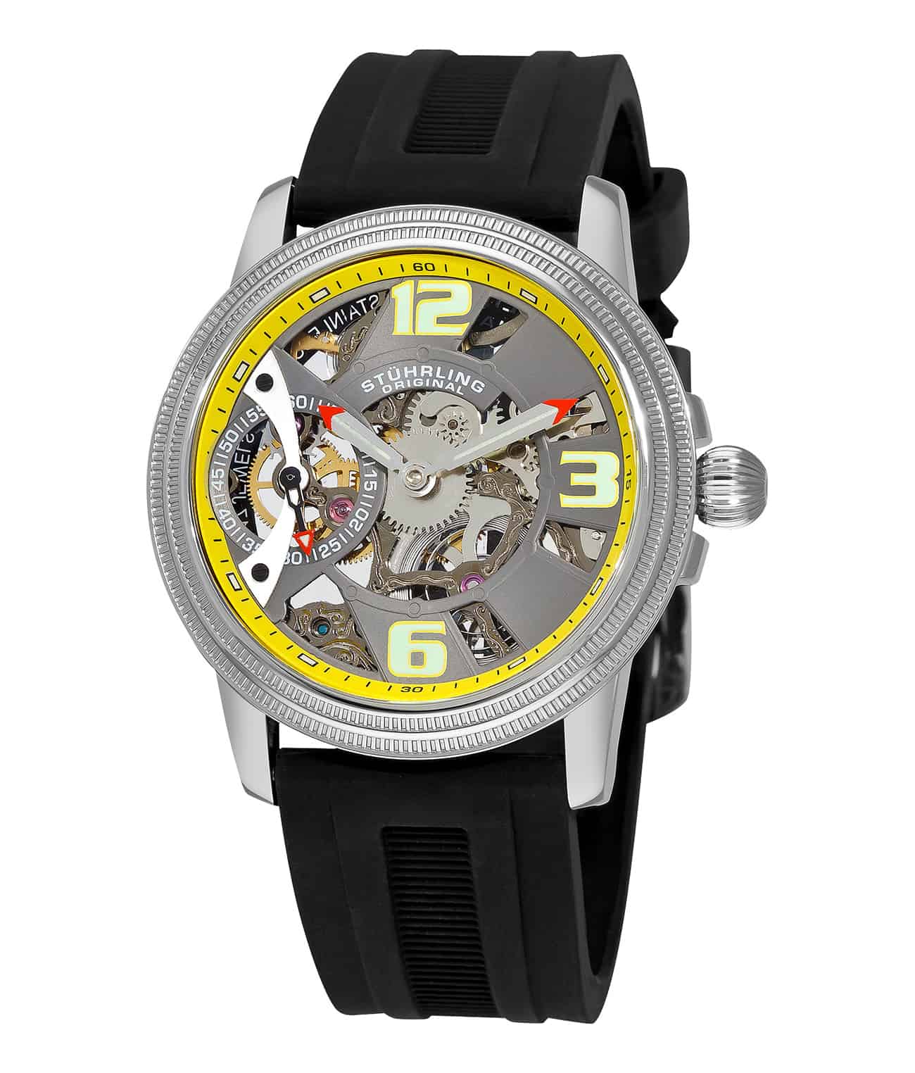 Grey Dial / Silver Case / Black Silicone Strap Tang Buckle 3