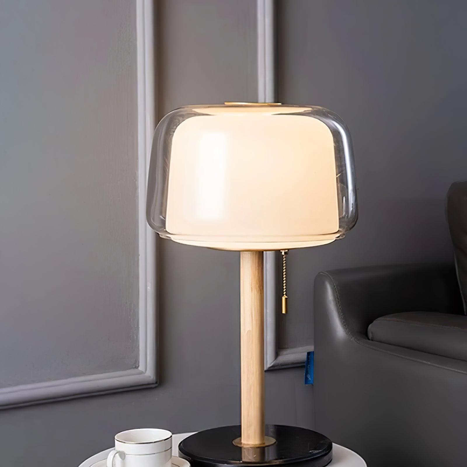 Mona Glass Table Lamp - Modern Decorative Lighting for Living Room, Bedroom & Office - Elegant Home Decor & Ambient Light