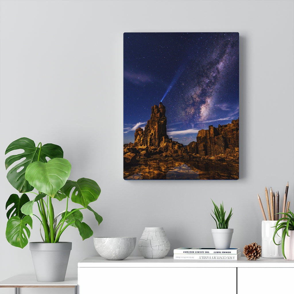 Desert Night Sky Canvas Wall Art - Modern Home Decor for Living Room, Bedroom & Office - Midwest Inspired Wall Decor