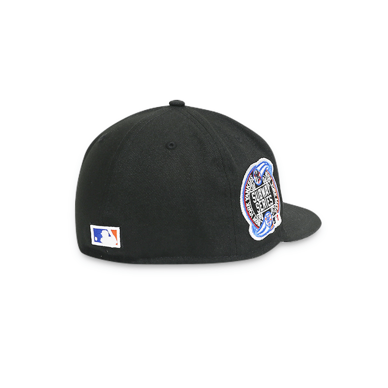 New York Mets Men's Black Fitted Baseball Cap - Official MLB Licensed Hat for Sports Fans & Casual Wear