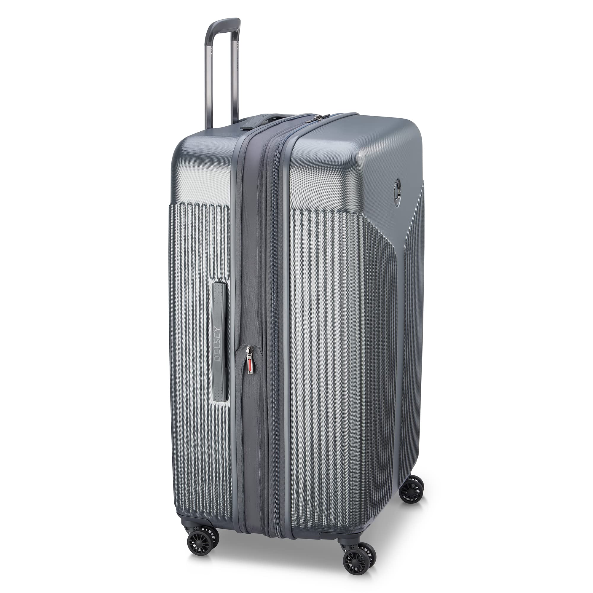 Delsey Paris Comete 3.0 Expandable Hardside Spinner Wheel Luggage - 28 Inch Checked Large Suitcase in Graphite | Perfect for International Travel & Business Trips