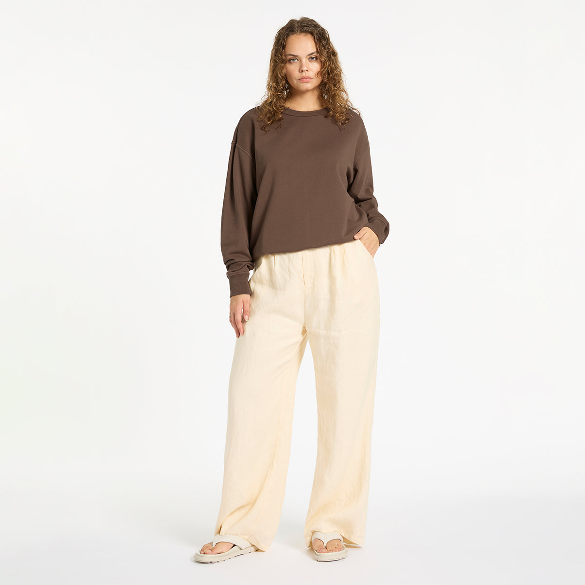 Could Be Nice Women's Classic Crew Neck T-Shirt - Soft Cotton Casual Coffee Color Tee for Everyday Wear | Perfect for Work, Lounge & Outings