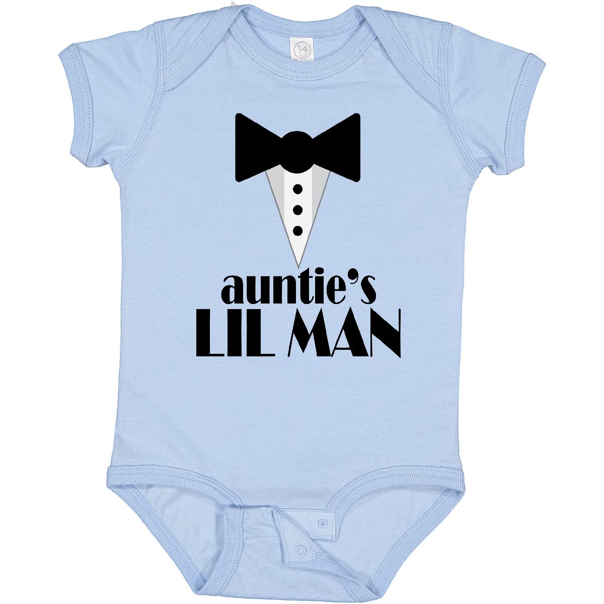 Inktastic Auntie's Lil Man Baby Bodysuit - Cute & Comfortable Infant Onesie for Boys - Perfect for Family Photos, Holidays & Everyday Wear