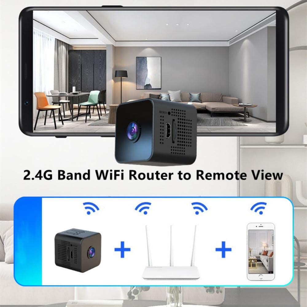 Hidden Spy Camera - Mini Wireless Nanny Cam with Motion Detection, Phone App, Live Streaming & Video Recording for Home Security - Perfect for Baby Monitoring, Pet Watching & Office Surveillance
