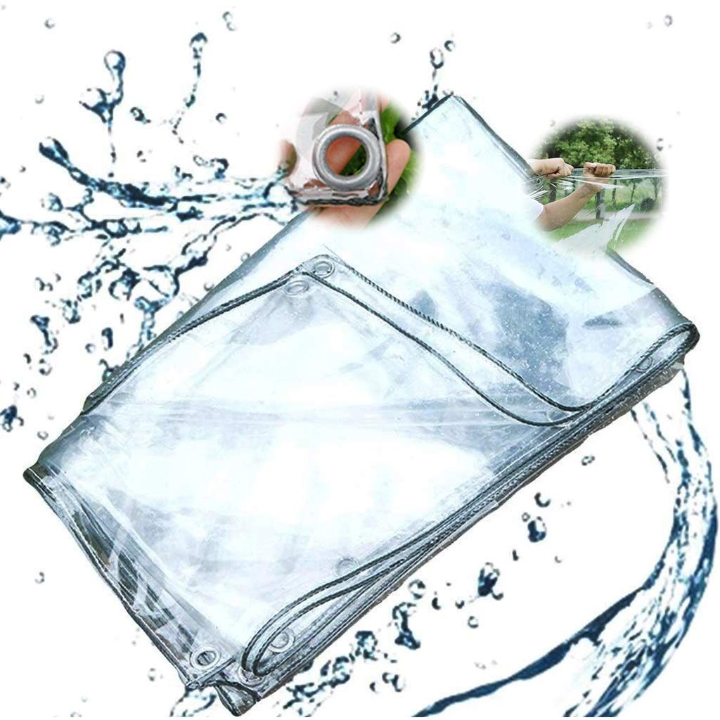 Clear Waterproof & Dustproof Greenhouse Plastic Film - Thermal Insulation Tarpaulin for Balcony Plants & Rain Protection (2m x 2m) - Perfect for Gardening, Greenhouses & Outdoor Coverings
