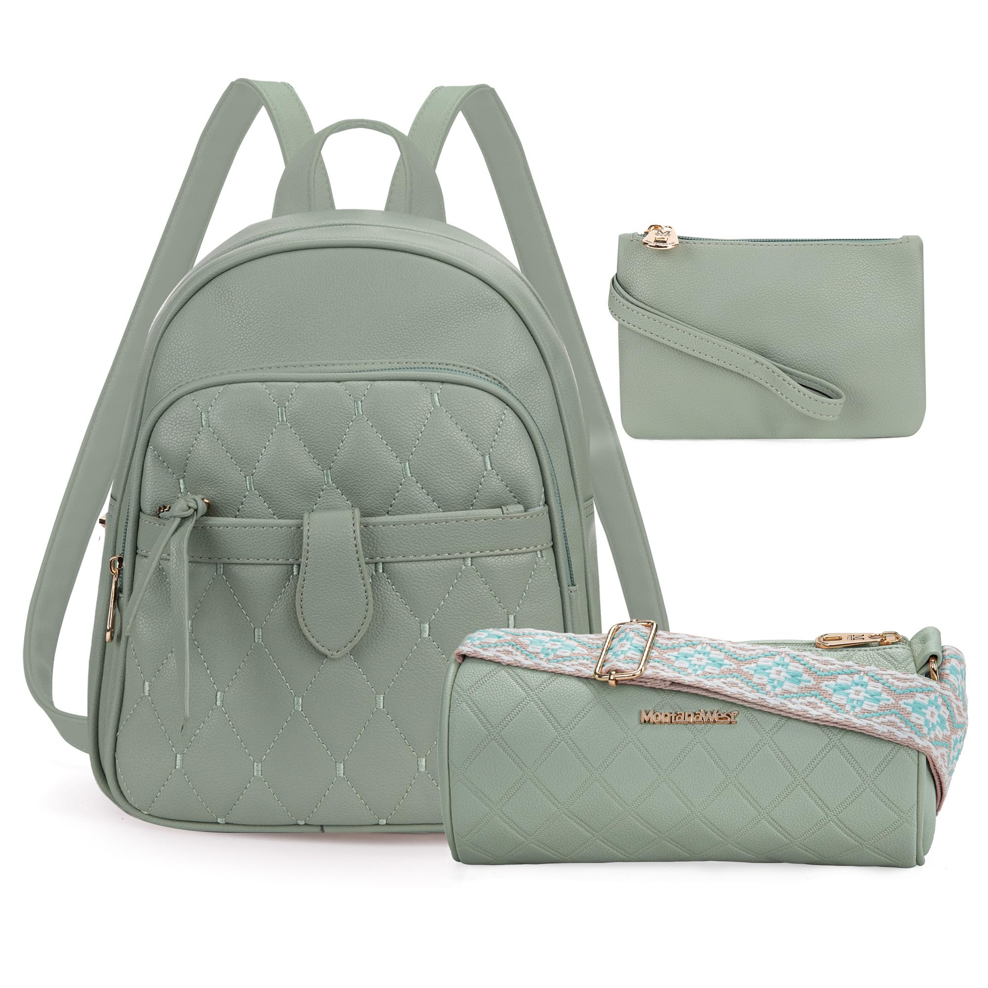 Montana West Anti Theft Backpack Purse Set for Women - Travel & Commute