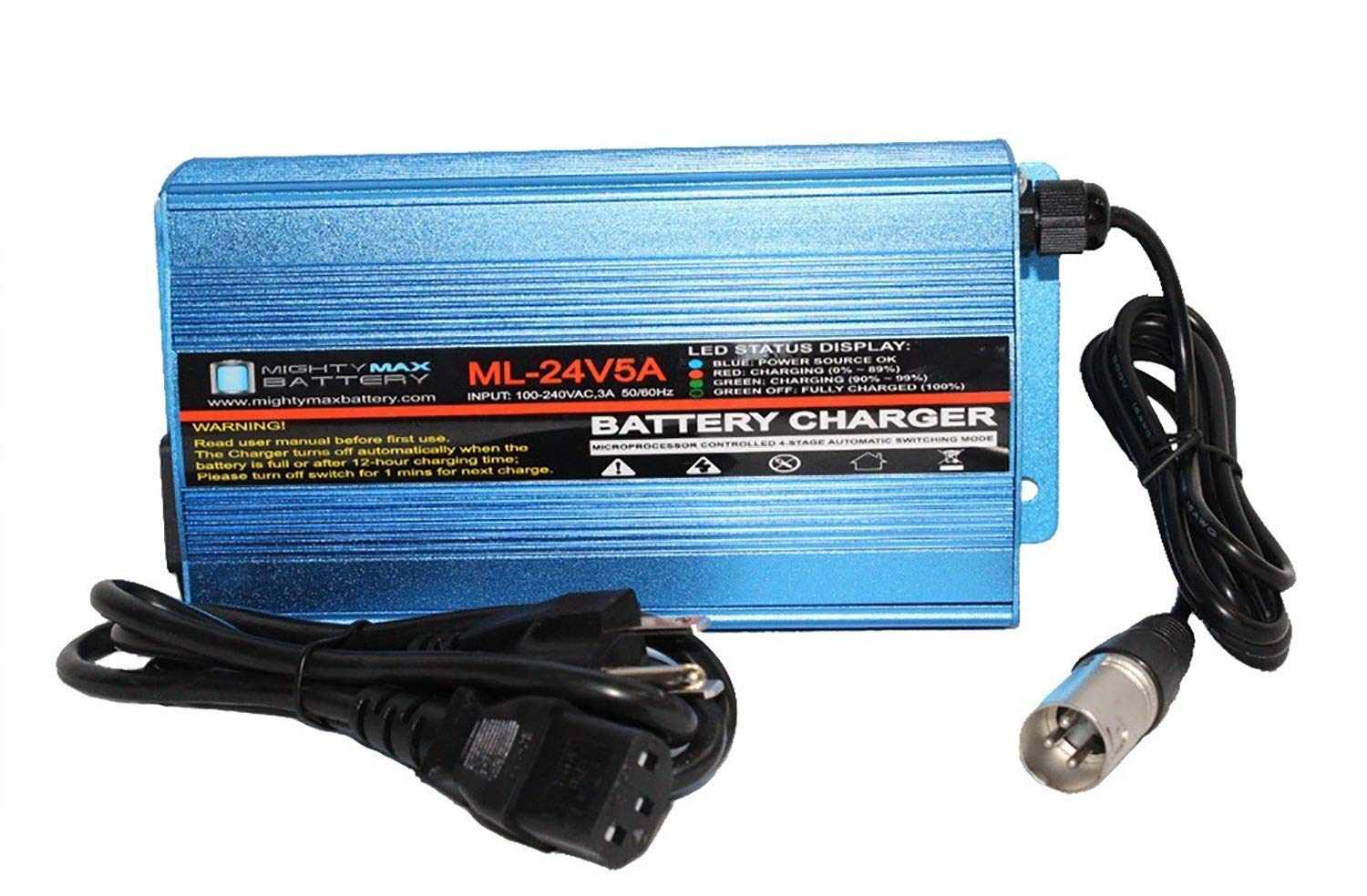Mighty Max 24V 5Ah Replacement Battery for ActiveCare Wildcat & Wildcat 450 Scooters - Compatible with 3-Stage Chargers | Perfect for Mobility Scooters, Power Wheelchairs & Outdoor Use
