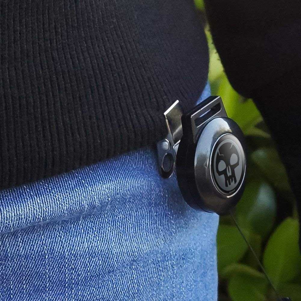 Magic: The Gathering Black Mana Symbol Lanyard - Retractable Badge Reel with ID Card Holder for MTG Players, Gamers & Conventions | Perfect for Gaming Events, Work & Cosplay