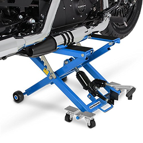 XL Motorcycle Scissor Lift - Hydraulic Jack for Suzuki Intruder VS 600 (Blue) | Heavy-Duty Bike Maintenance & Repair Tool for Garage Workshop