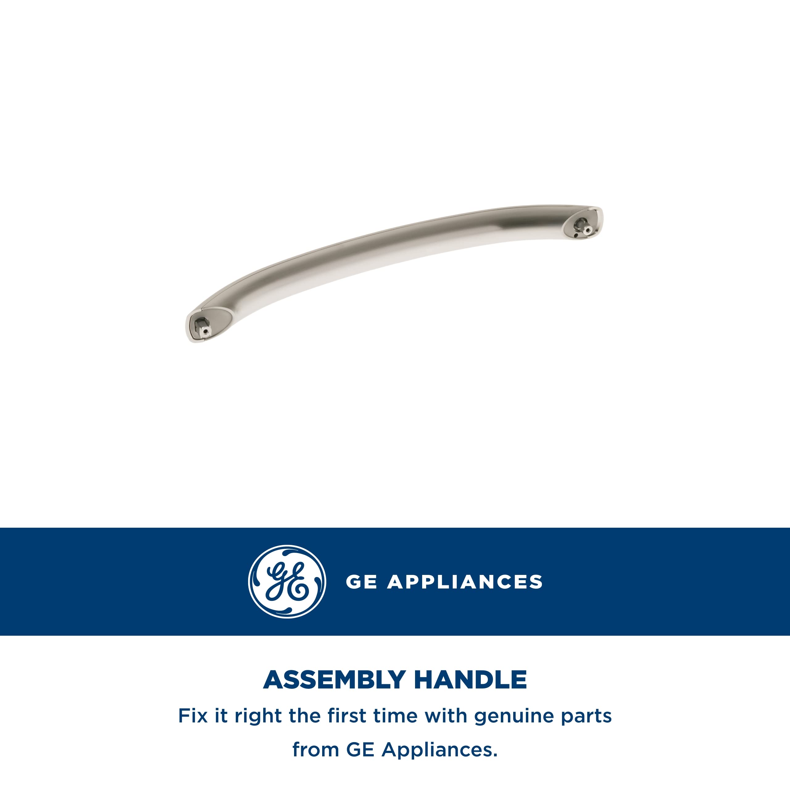 GE Appliances WB15X10265 Stainless Steel Microwave Door Handle Replacement - Compatible with Select GE Microwave Models, Durable & Easy to Install for Kitchen Appliance Repair