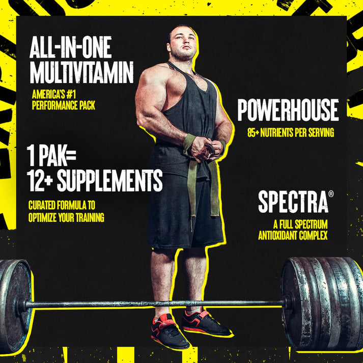 Animal Pak - Complete Multivitamin & Supplement Pack (44 Servings) for Athletes, Bodybuilders & Fitness Enthusiasts - Pre-Workout & Post-Workout Nutrition Support