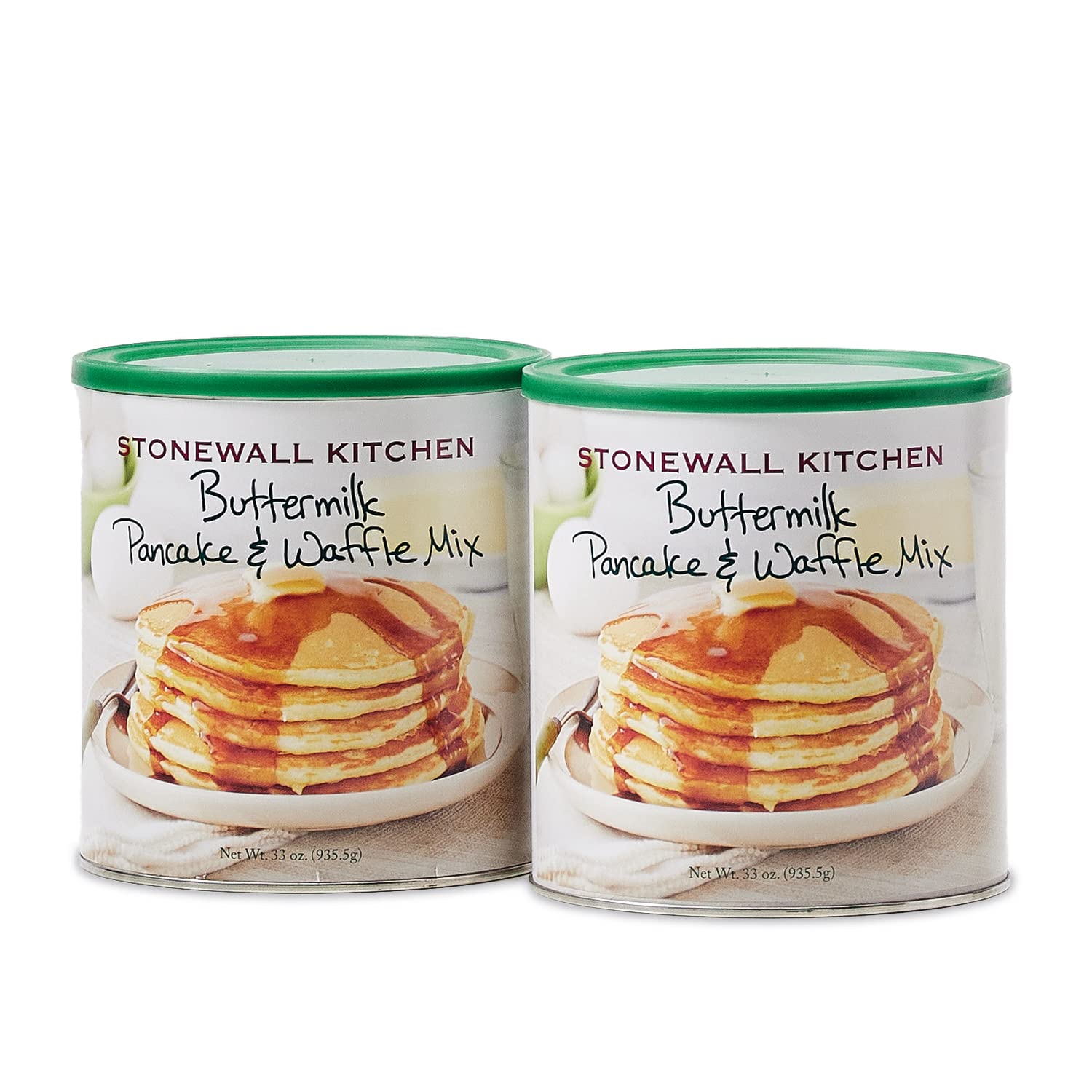 Stonewall Kitchen Buttermilk Pancake & Waffle Mix - 2 Pack (33 oz) | Premium Breakfast Mix for Fluffy Pancakes & Crispy Waffles | Perfect for Family Brunches, Weekend Breakfasts & Holiday Gatherings