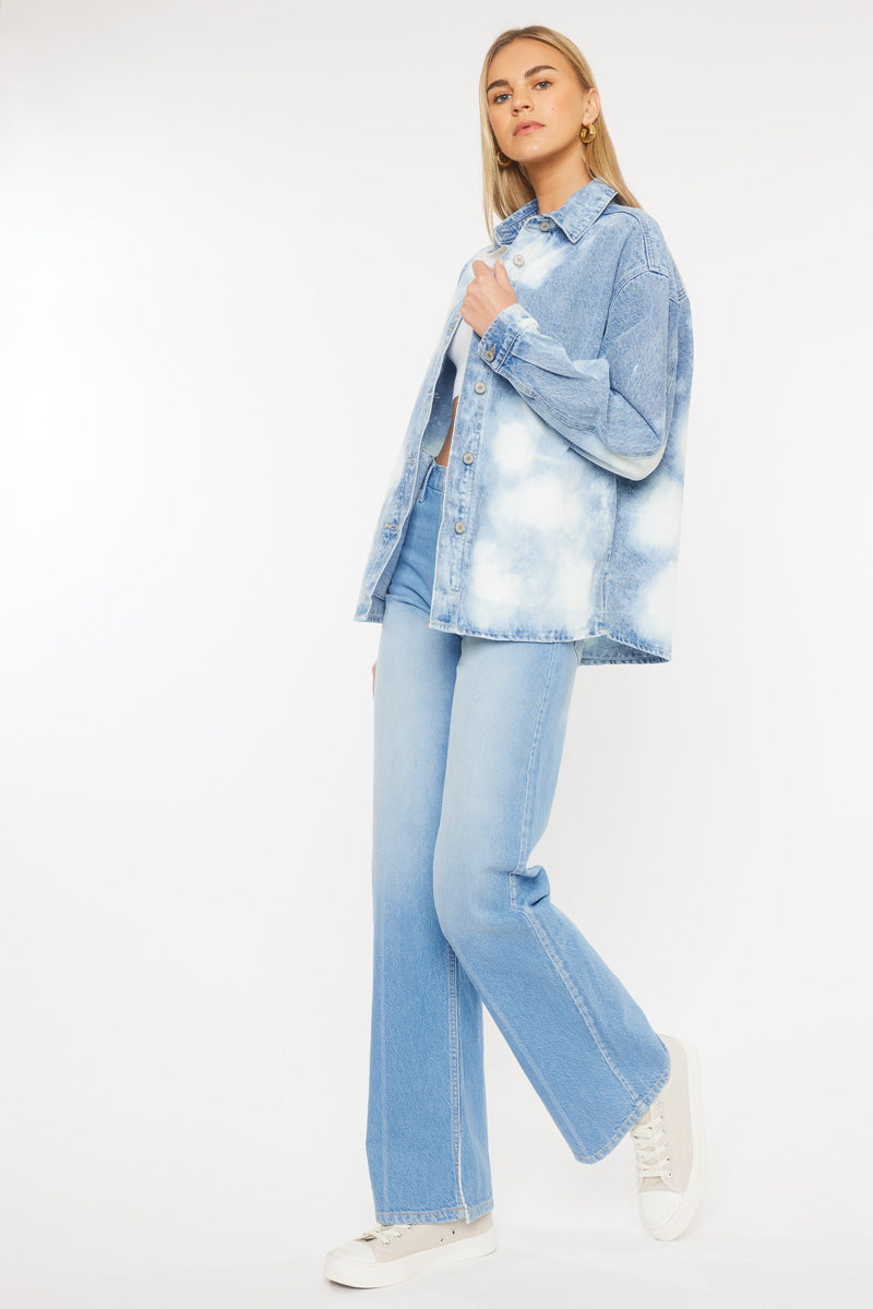 Josephine Oversized Shirt Jacket for Women - Stylish Long Sleeve Button Down Shacket - Casual & Work Wear - Perfect for Layering in Fall & Spring