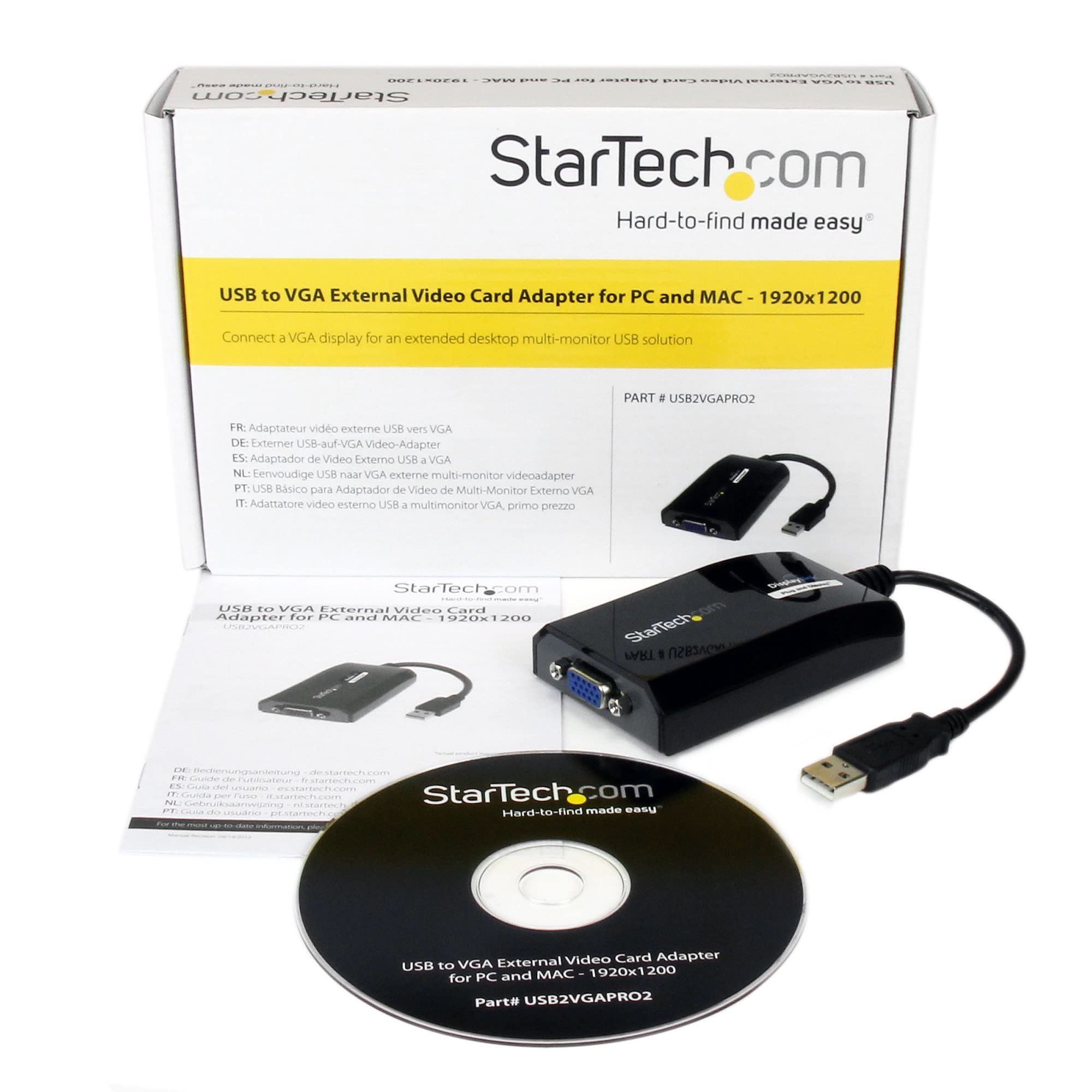 USB to VGA Adapter Converter - External Monitor Display Port for Laptop, PC, Desktop - Perfect for Home Office, Gaming, and Presentations