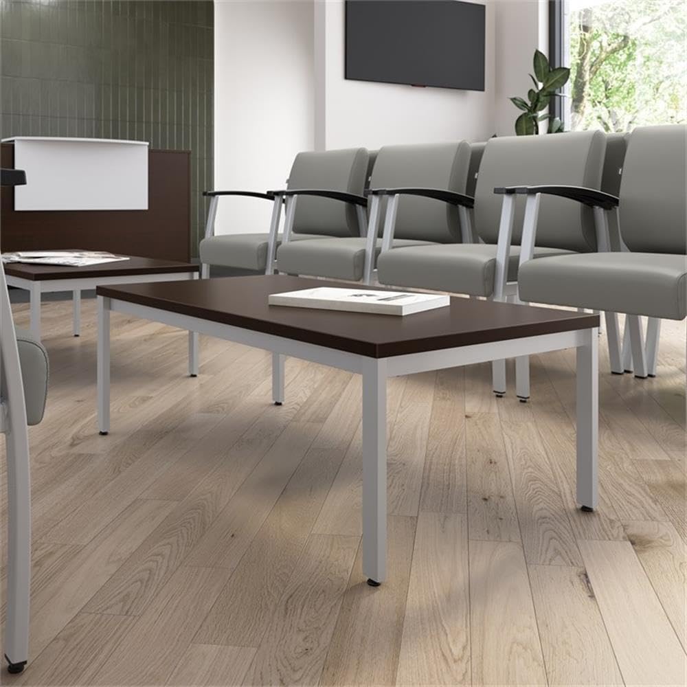 Bush Business Furniture Arrive Waiting Room Coffee Table - Mocha Cherry Finish, Durable Reception & Lobby Center Table for Office, Hotel, or Clinic Waiting Areas