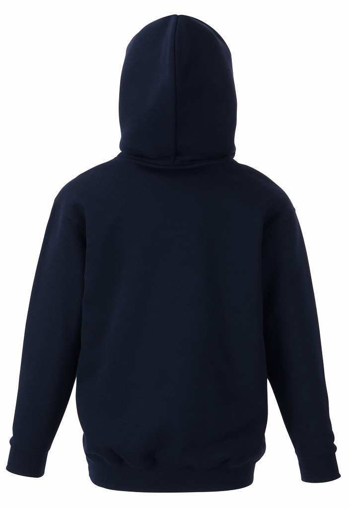 Fruit of the Loom Kids Unisex Hooded Sweatshirt Jacket - Warm Fleece Pullover for Boys & Girls (12-13 Years, Deep Navy) - Perfect for School, Playdates & Outdoor Activities