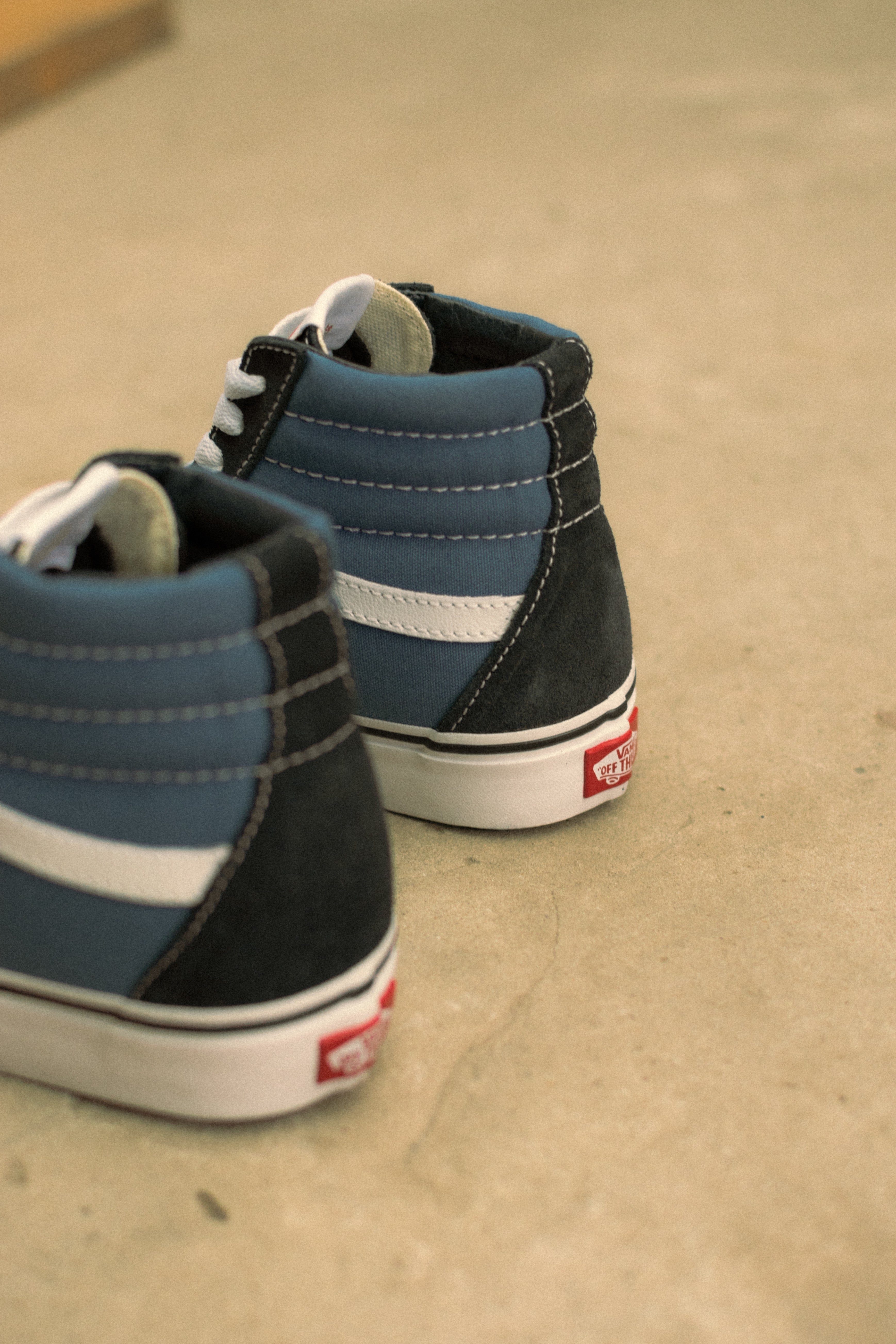 Vans Sk8-Hi Classic Navy Blue Skate Shoes for Men & Women - High-Top Sneakers for Skateboarding, Casual Wear & Street Style