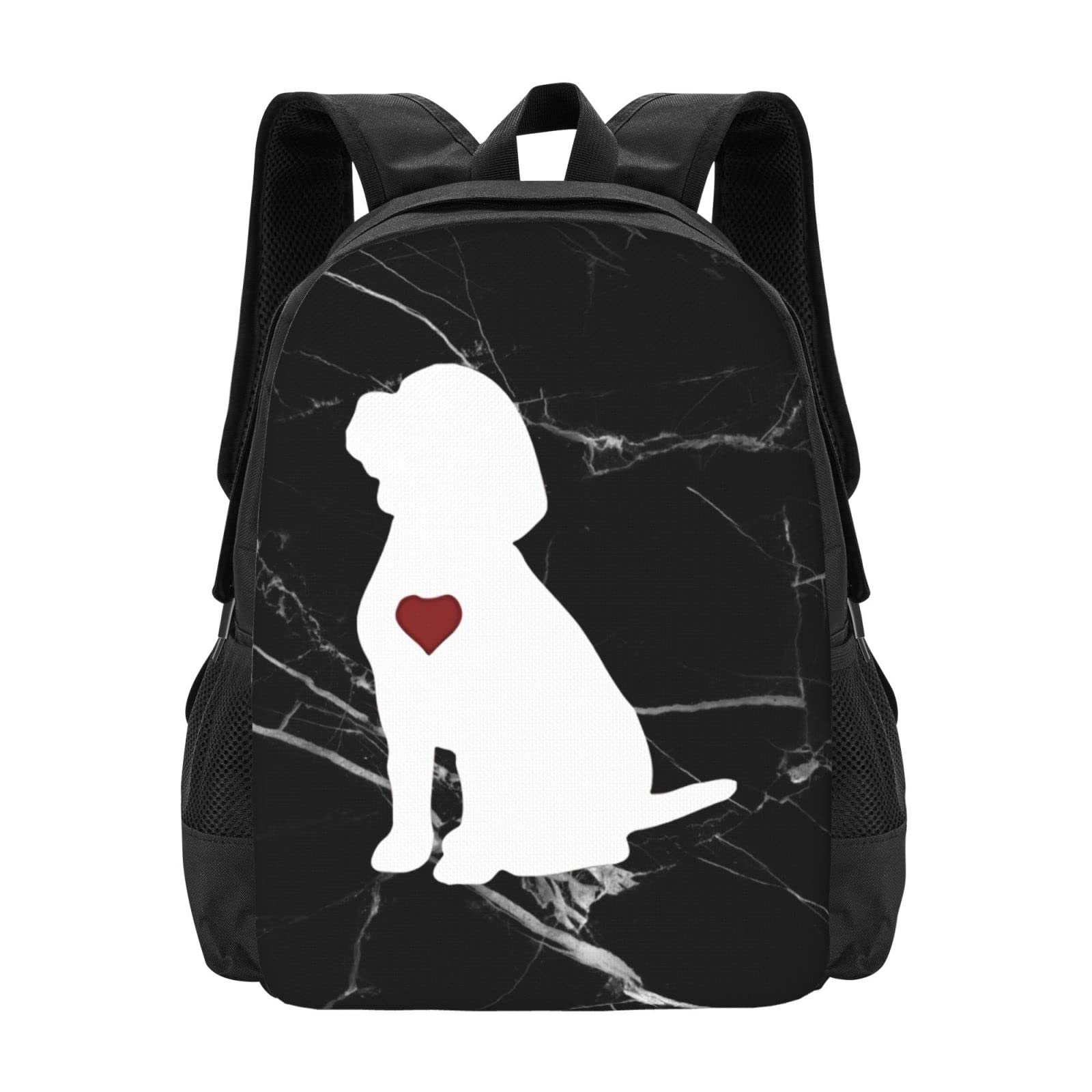 **Beagle Puppy Dog Silhouette Backpack - Black Laptop Backpack for School, Gym & Travel - Durable Daypack for Women, Men, Boys & Girls - Perfect for College, Work & Outdoor Adventures**