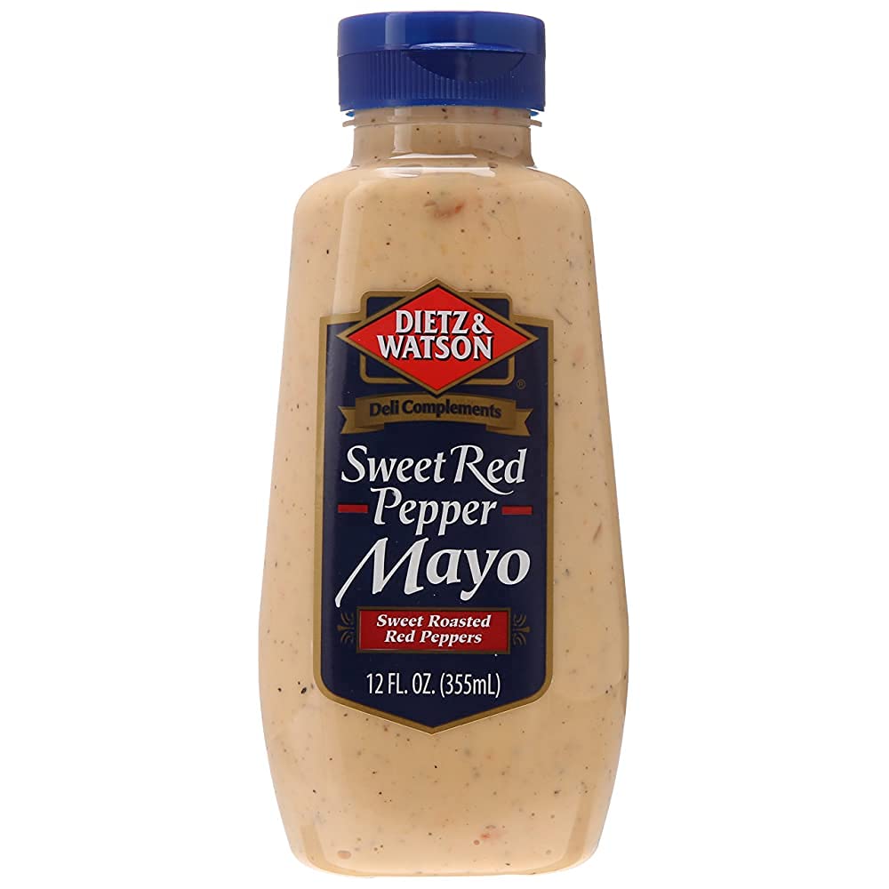 Dietz & Watson Sweet Red Pepper Mayo - 2 Pack (16 oz Bottles) | Gourmet Sandwich Spread, Burger Condiment & Salad Dressing for Deli Meats & Wraps