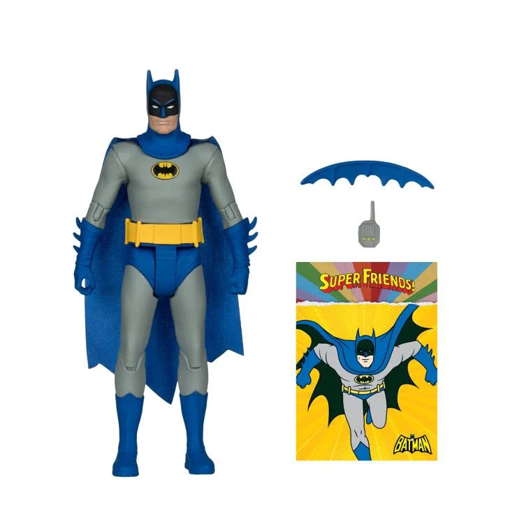 DC Comics Super Friends Retro Batman Action Figure - 6-Inch Collectible Toy for Kids & Adults - Perfect for Display, Gifts, and Superhero Play Scenes