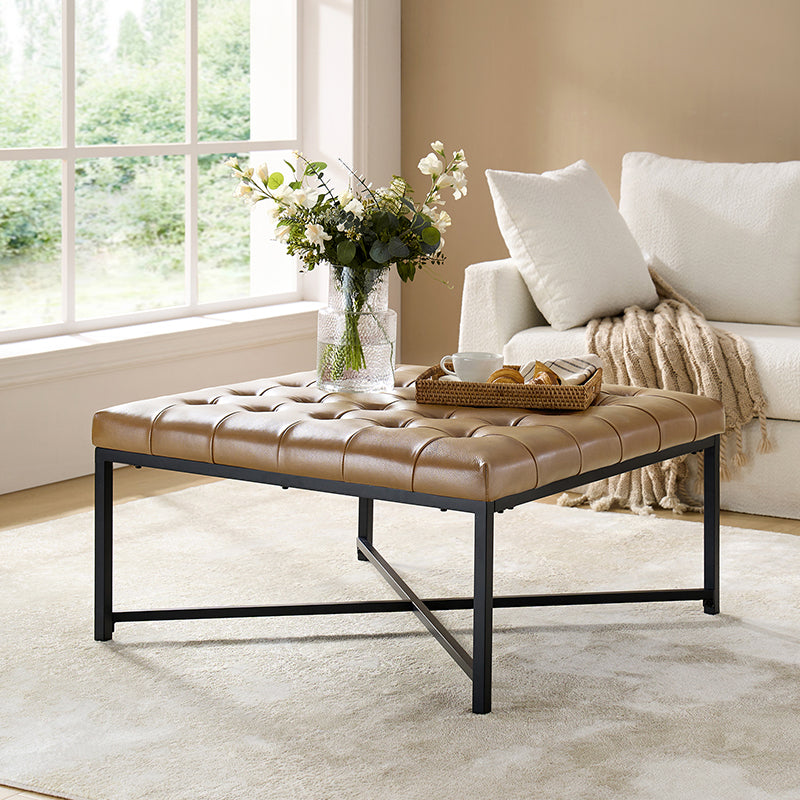 Modern Industrial Waterproof Coffee Table - Durable & Stylish for Living Room, Office, or Outdoor Use