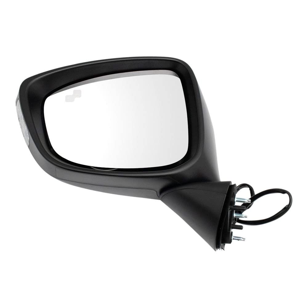 TRQ Heated Side Mirror Set with Blind Spot Indicator - Compatible with 2013-2015 Mazda CX-5 (Driver & Passenger Side) - MA1320226 & MA1321226 - Enhanced Visibility & Safety for Winter Driving & Highway Commutes