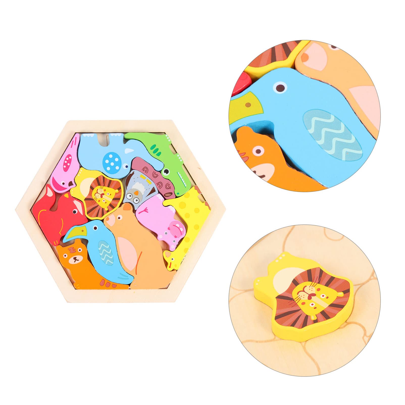 ibasenice Wooden Stacking Animal Puzzle - 3D Forest Jigsaw Building Toys for Toddlers & Preschoolers | Educational Travel Toys for Kids | Perfect for Early Learning, Road Trips & Family Game Nights