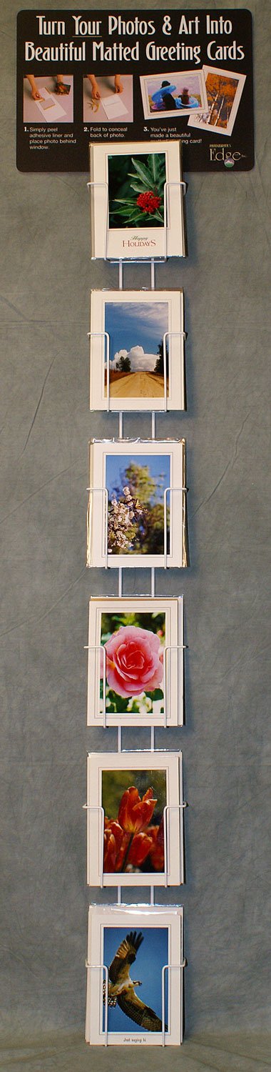 Photographer's Edge Wall Rack - Vertical Storage for 5x7 Photo Cards | Perfect for Studio Organization & Greeting Card Display