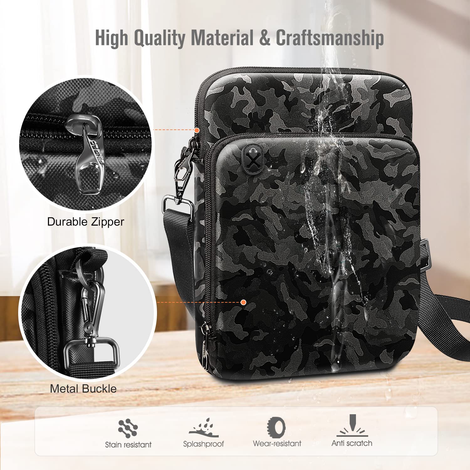FINPAC 11 Inch Tablet Sleeve Case - Protective Briefcase Shoulder Bag for 11