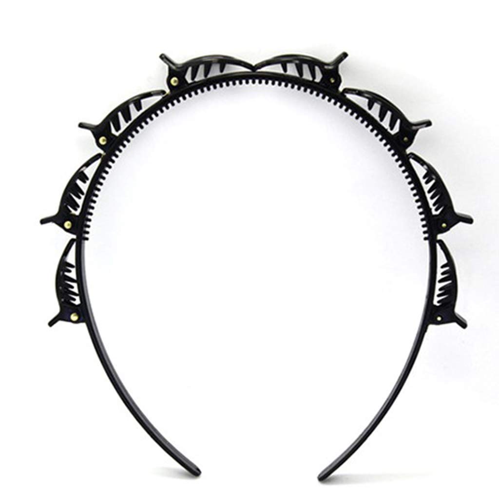 APSAMBR® 2-Pack Double Bangs Hair Clips - Layered Twist Braid Headbands for Women & Girls | DIY Hair Accessories for Party, Casual Wear & Everyday Styling