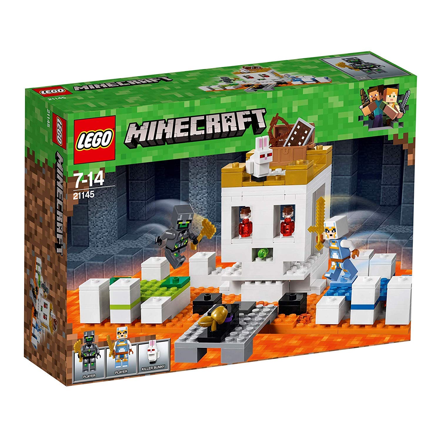 LEGO Minecraft The Skeleton Battle Toy Building Set (21145) - Creative Construction Game with Mini Figures for Kids Ages 8+ - Perfect for Minecraft Fans & Creative Playtime