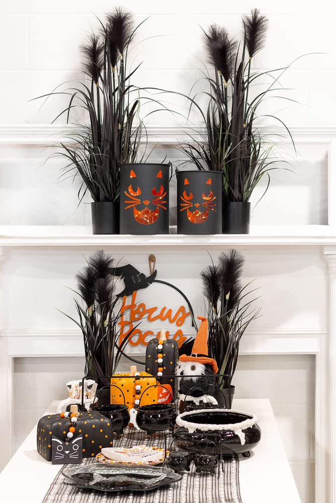 Halloween Party Serving Bowls - 10 Cup Cauldron Dishwasher & Microwave Safe Ceramic Bowls for Halloween Decorations, Parties, and Themed Events