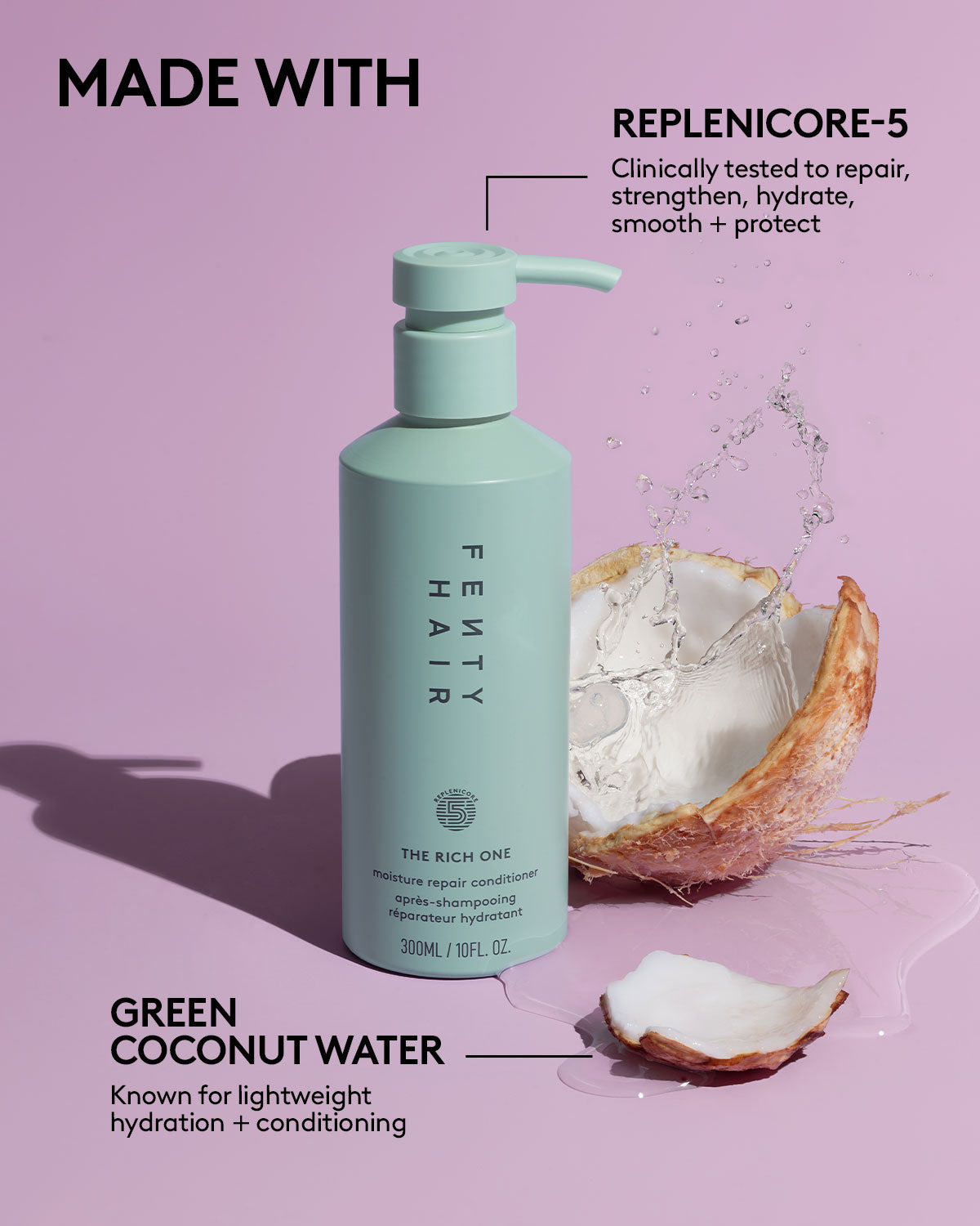 The Rich One Moisture Repair Conditioner - Deep Hydrating Hair Treatment for Dry & Damaged Hair - Perfect for Daily Use & Salon-Quality Results at Home