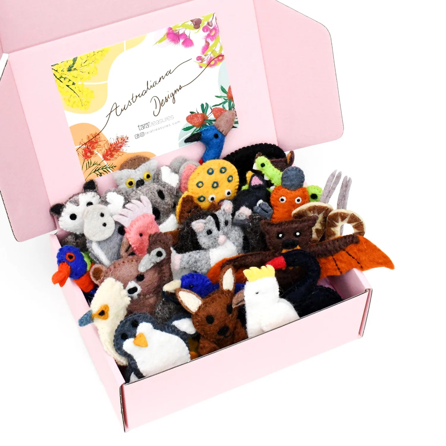 Bulk Felt Finger Puppet Set - 25 Piece Australian Animal Collection for Kids | Perfect for Storytelling, Classroom Activities & Pretend Play