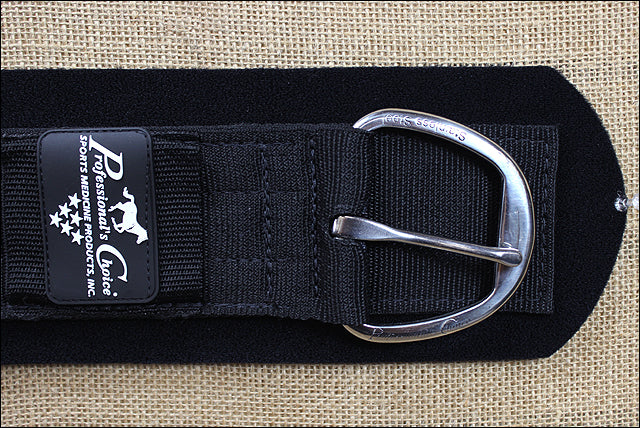34 Inch Black Professional SMX Western Horse Cinch with Stainless Steel Roller Buckle - Durable Equestrian Gear for Trail Riding & Rodeo Competitions