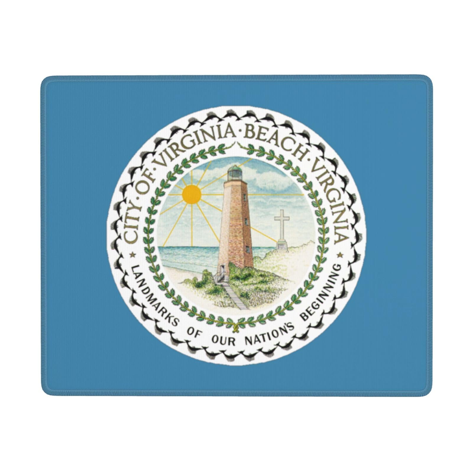 Virginia Beach VA Flag Mouse Pad - 7x9 Inch Non-Slip Rubber Gaming Mousepad for Laptop & Office - Waterproof Desk Mat for Work, Gaming & Home Office Use