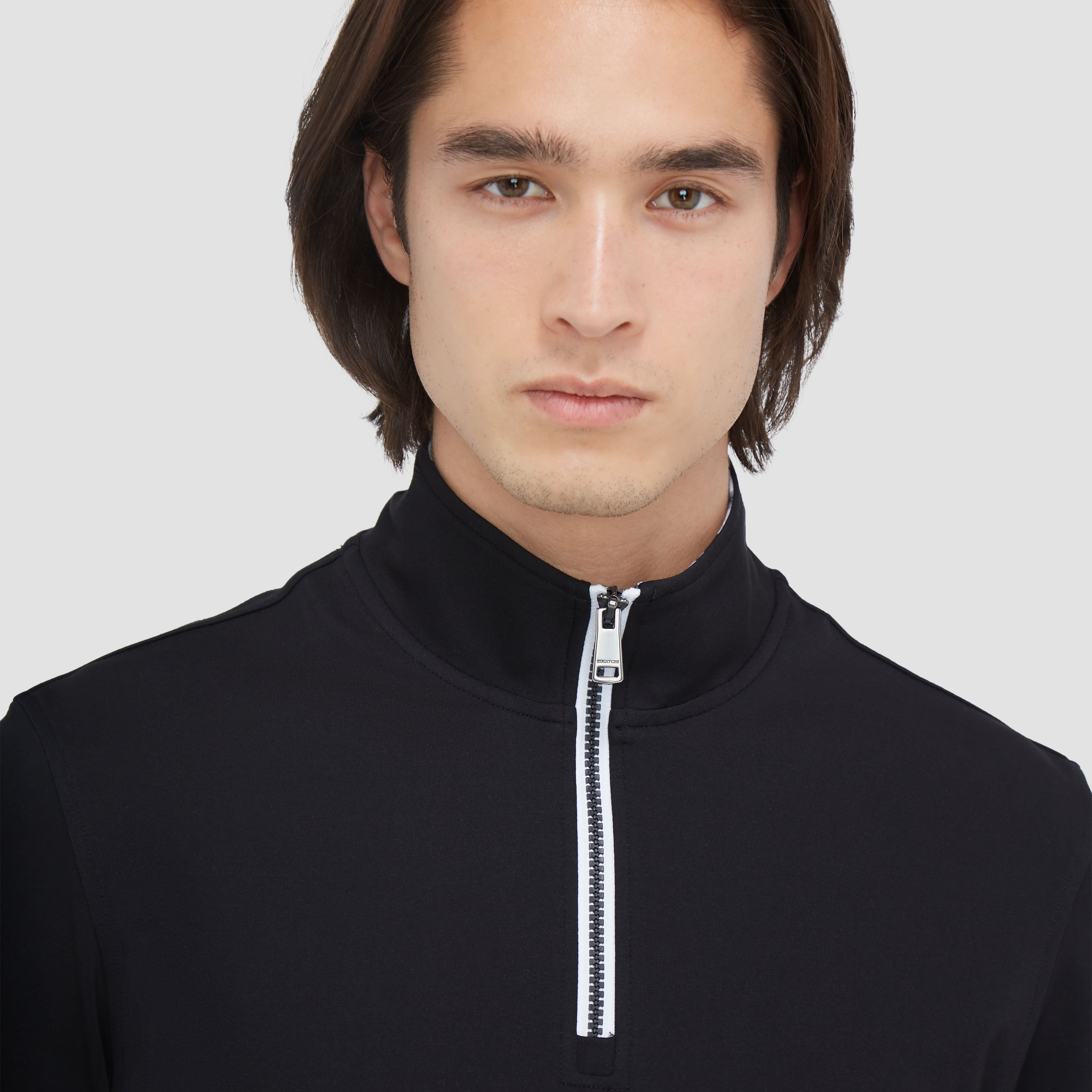 High-Performance Contrast Quarter Zip Pullover for Men & Women - Ideal for Running, Hiking & Outdoor Activities
