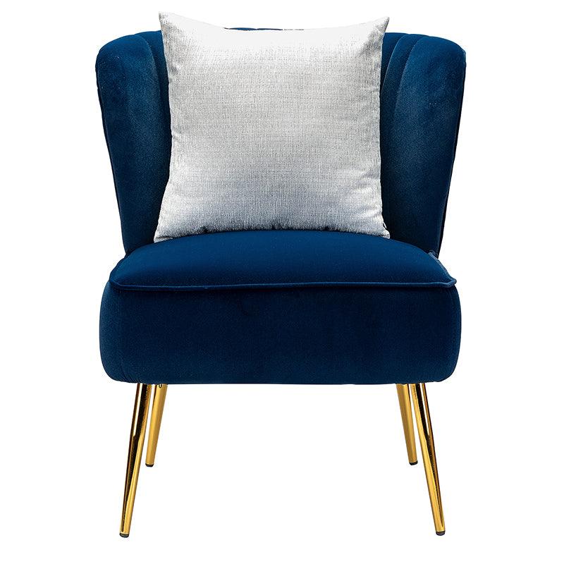 Lola Velvet Side Chair - Modern Upholstered Accent Chair for Living Room, Bedroom & Office - Soft Velvet Fabric with Sturdy Wooden Legs - Perfect for Dining, Lounge & Home Decor
