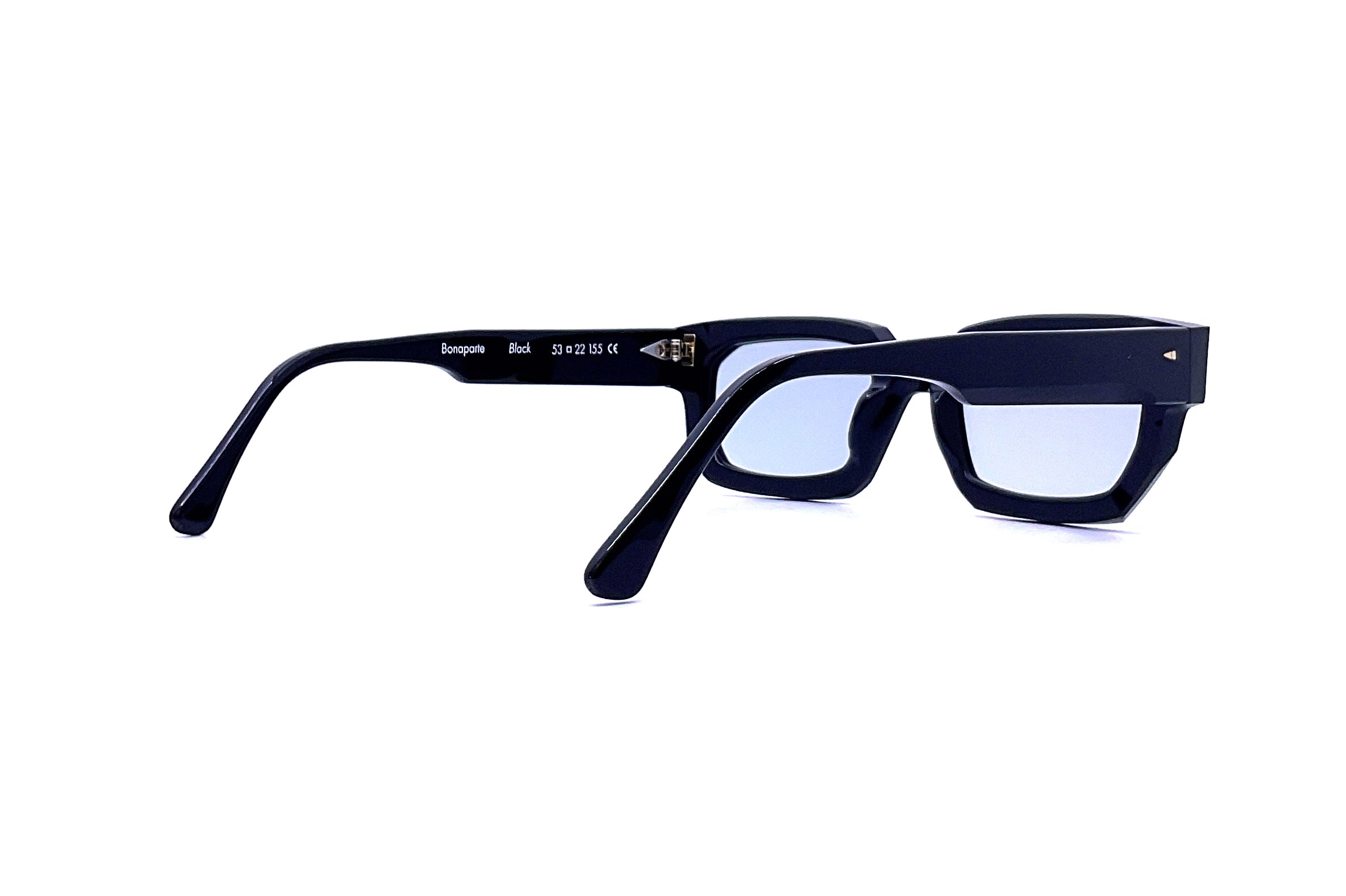 Ahlem Bonaparte Black Sunglasses - Polarized UV Protection Aviator Sunglasses for Men & Women - Perfect for Driving, Travel, and Outdoor Activities