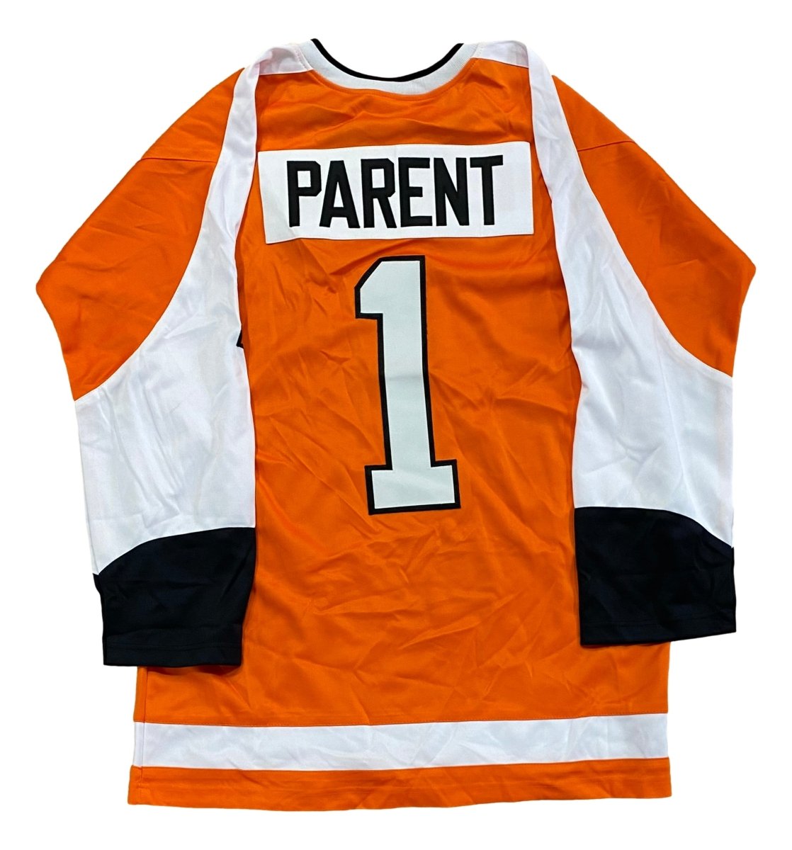 Bernie Parent Custom Orange Pro Style Hockey Jersey – Authentic NHL Replica for Fans & Players – Perfect for Games, Cosplay & Collecting