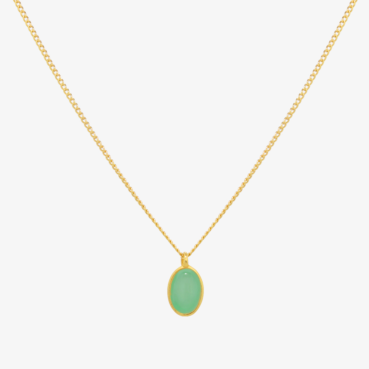 Natural Gemstone Oval Pendant Necklace for Women - Elegant Handmade Jewelry Gift for Birthday, Anniversary & Special Occasions