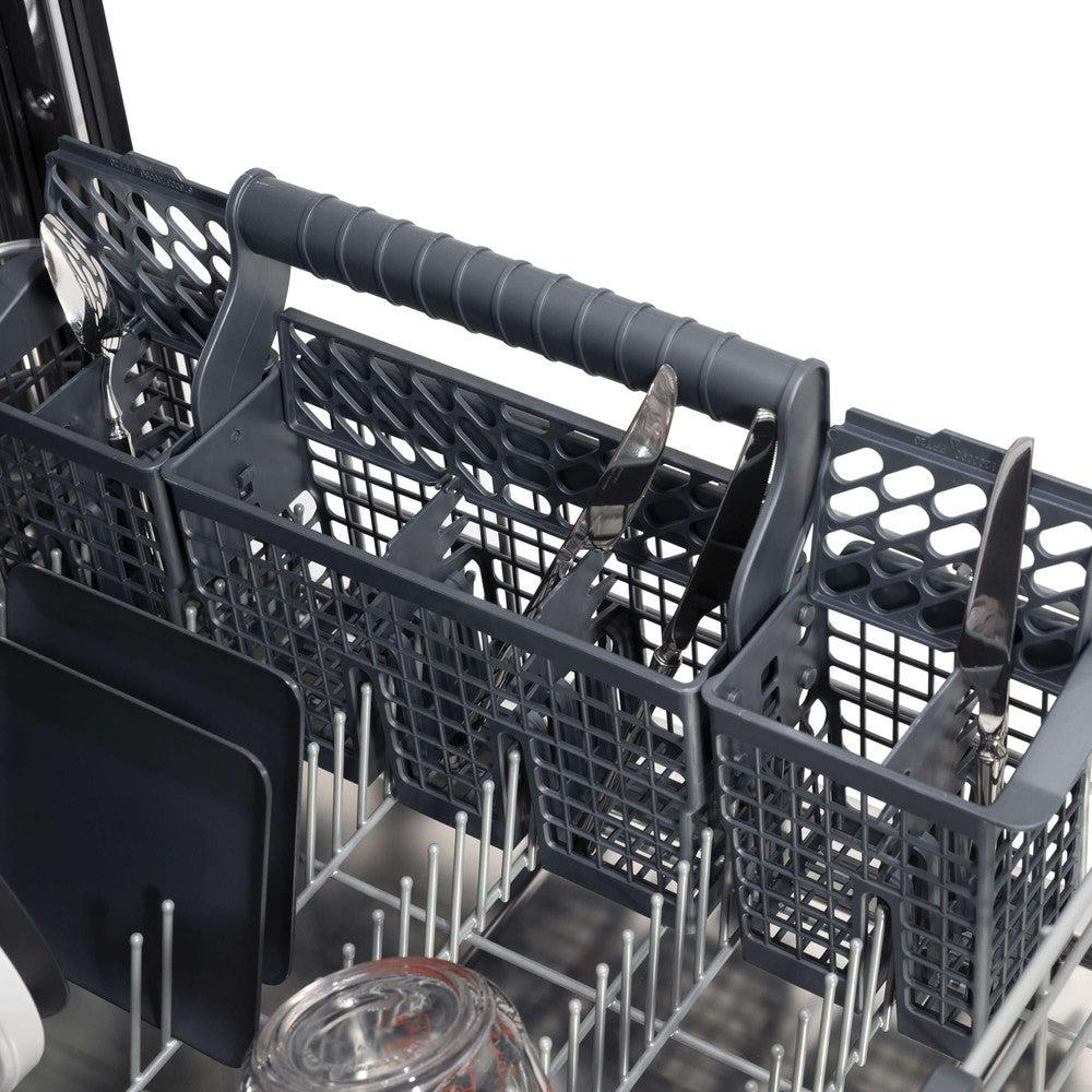 ZLINE 24 Inch Monument Series 3rd Rack Top Touch Control Dishwasher with Red Gloss Panel - Ultra Quiet 45dBa (DWMT RG 24) | Perfect for Modern Kitchens, Small Spaces & Energy-Efficient Homes