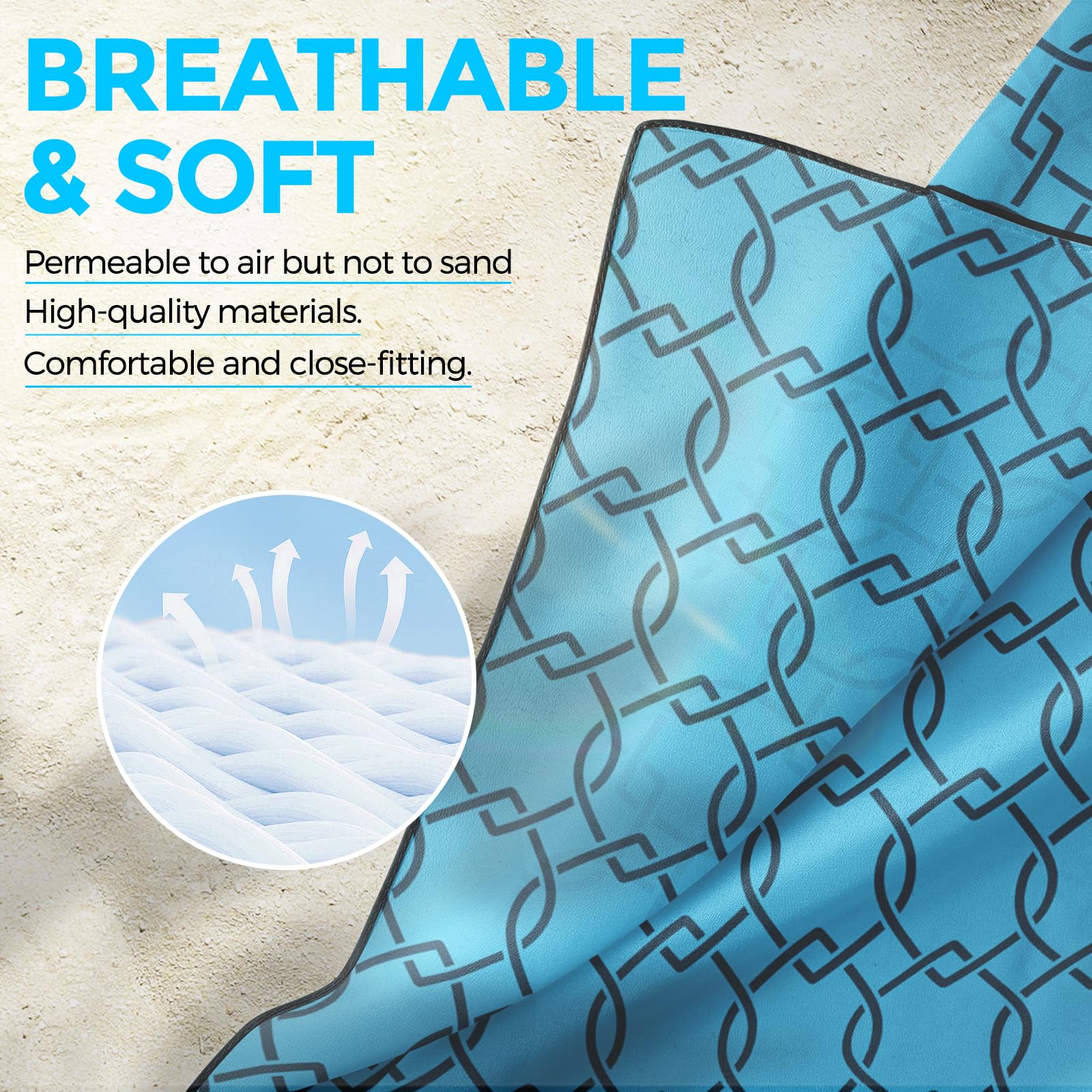 2 Pack Microfiber Lightweight Beach Towels - 71