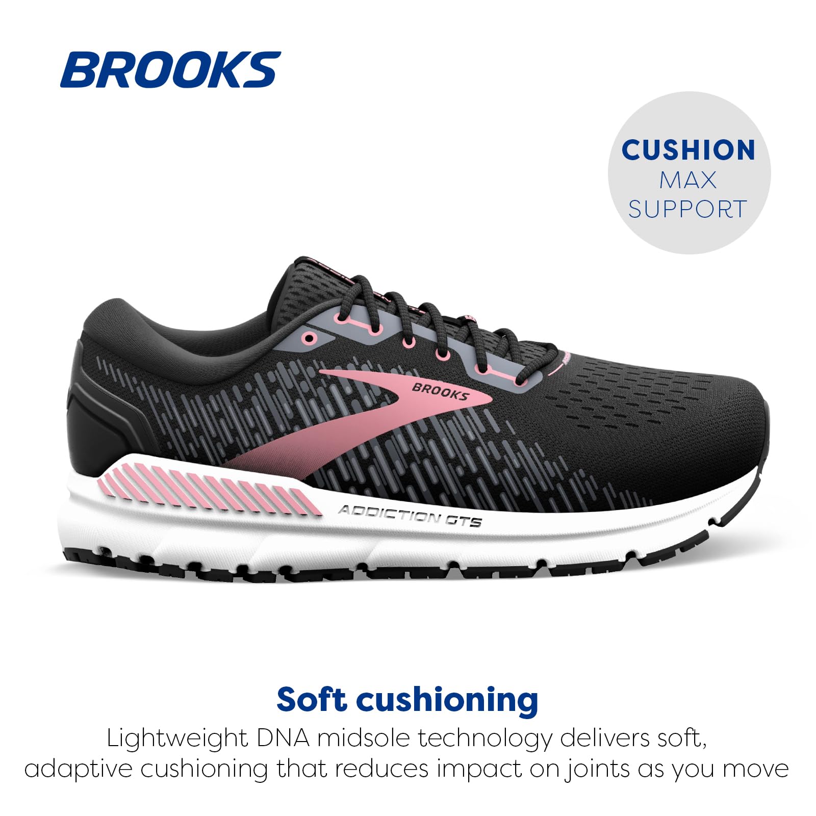 Brooks Women's Addiction GTS 15 Supportive Running Shoes - Stability & Motion Control for Overpronation - Perfect for Road Running, Jogging & Daily Workouts
