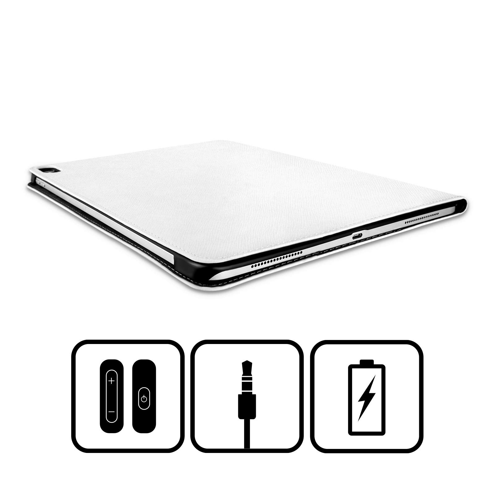 Head Case Designs Officially Licensed Assassin's Creed Light Logo Leather Book Wallet Case Cover for Apple iPad Air 2 (2014) - Perfect for Gaming, Travel, and Everyday Protection
