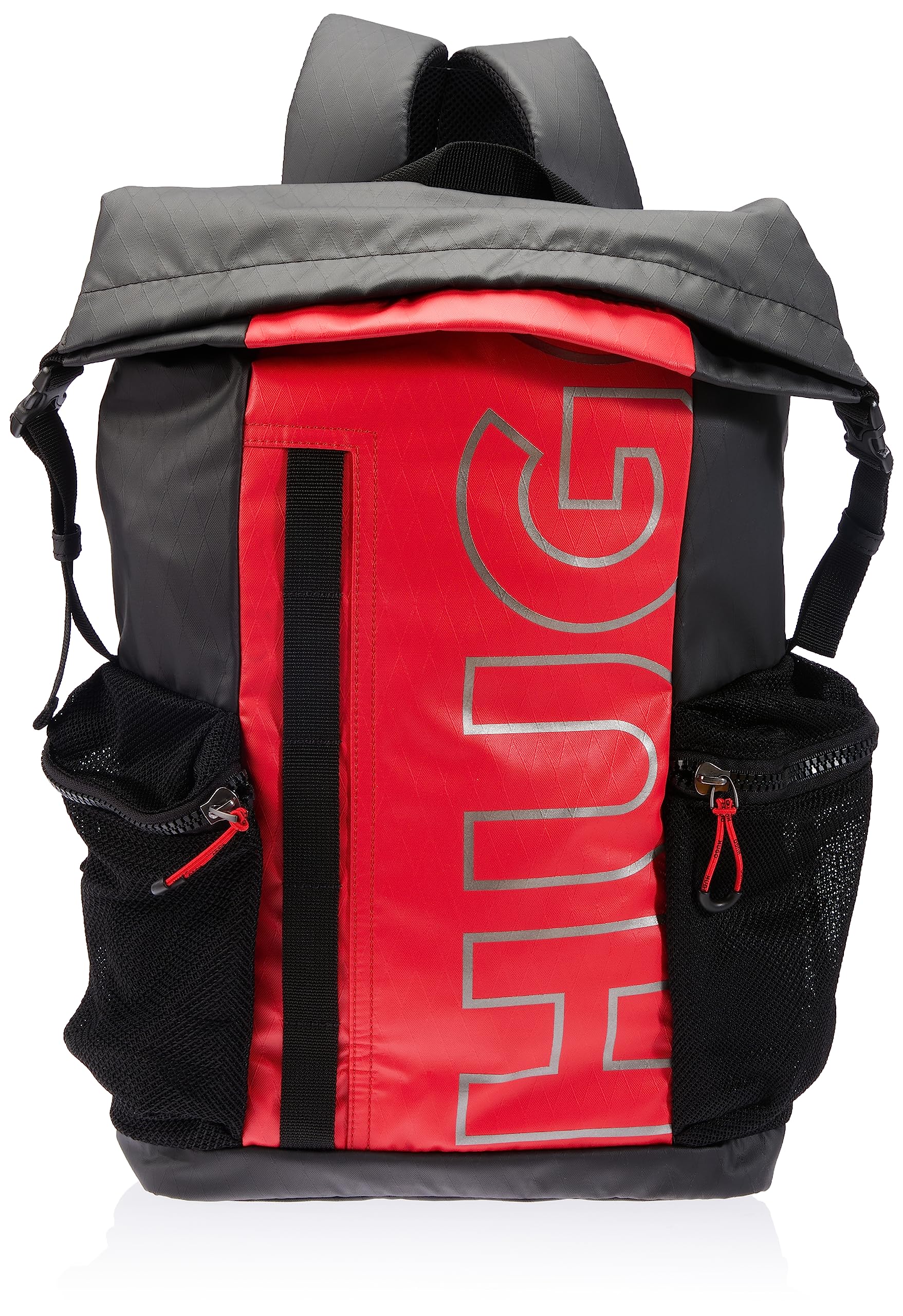 HUGO Brady C_Backpack for Men - Waterproof Laptop Backpack with USB Charging Port, Bright Red - Perfect for Work, Travel & College