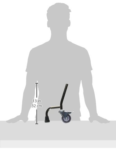 Drive Medical Fc 2029n Replacement Legs with Casters for School Chairs - Heavy Duty Black Wheelchair Leg Supports for Classrooms & Office Use