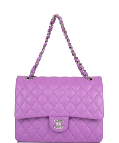 Chanel Medium Classic Flap Bag in Purple | Luxury Designer Handbag for Women | Perfect for Evening Events & Daily Use