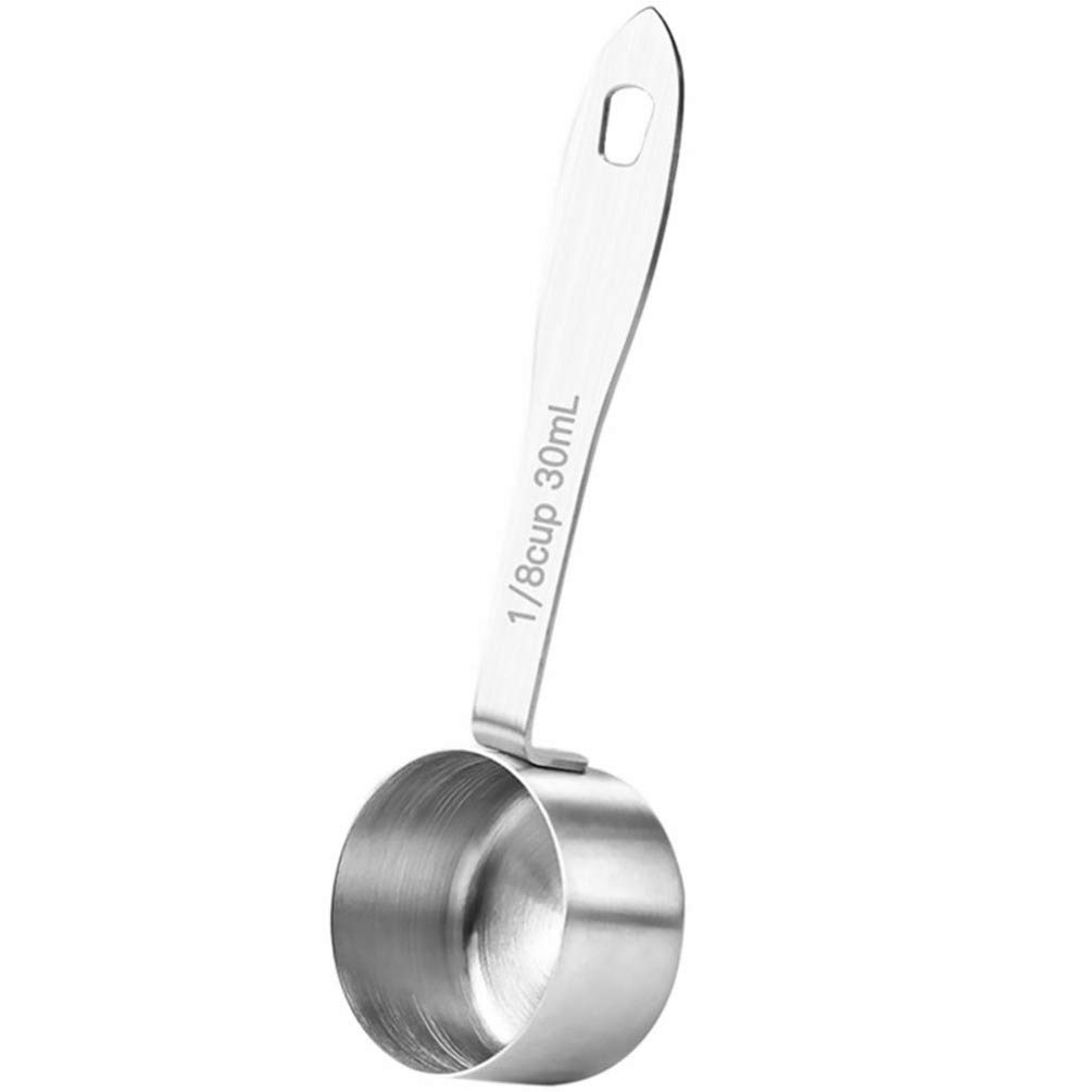 DOITOOL 1-Piece Stainless Steel Coffee Scoop - Long Handle Measuring Spoon for Coffee, Milk & Kitchen Use - Perfect for Brewing, Baking & Measuring Ingredients