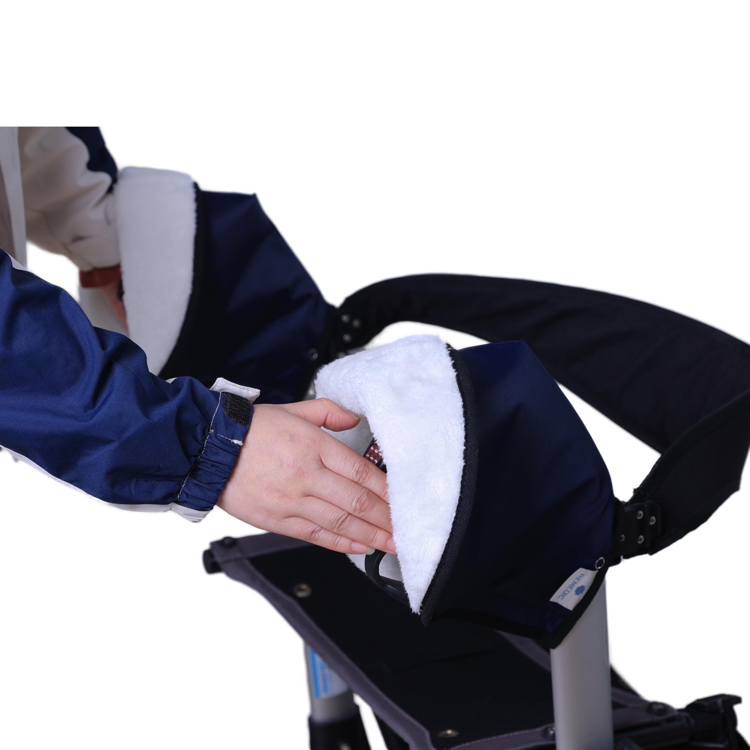 **Rollator Gloves for Seniors - Waterproof & Insulated Hand Warmers for Wheelchairs & Walkers - Cold & Snow Protection - Universal Fit for All Models - Ideal for Winter Outdoor Use**